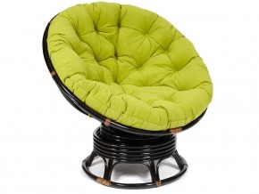 Кресло-качалка Papasan w 23/01 B с подушкой Antique brown, флок Олива в Чёрмозе - chyormoz.магазин96.com | фото