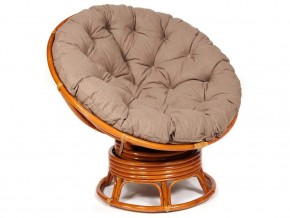 Кресло-качалка Papasan w 23/01 B с подушкой Cognac, экошерсть Коричневый в Чёрмозе - chyormoz.магазин96.com | фото