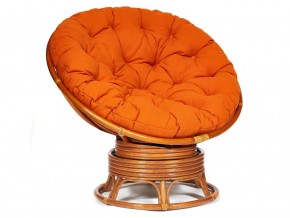 Кресло-качалка Papasan w 23/01 B с подушкой Cognac, ткань Оранжевый в Чёрмозе - chyormoz.магазин96.com | фото