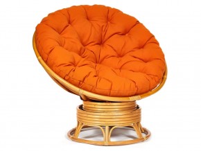 Кресло-качалка Papasan w 23/01 B с подушкой Honey, ткань Оранжевый в Чёрмозе - chyormoz.магазин96.com | фото