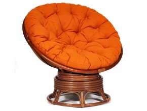 Кресло-качалка Papasan w 23/01 B с подушкой Pecan, ткань Оранжевый в Чёрмозе - chyormoz.магазин96.com | фото