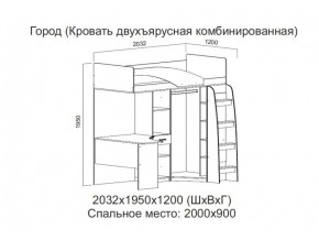 Кровать двухъярусная комбинированная в Чёрмозе - chyormoz.магазин96.com | фото