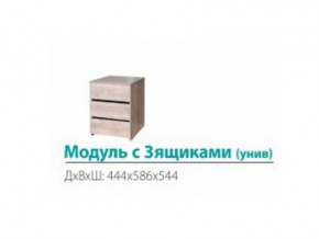 Модуль с 3-мя ящиками (универсальный) в Чёрмозе - chyormoz.магазин96.com | фото