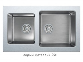 Мойка комбинированная Tolero twist TTS-840 Серый металлик 001 в Чёрмозе - chyormoz.магазин96.com | фото