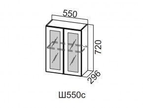 Ш550с/720 Шкаф навесной 550/720 (со стеклом) в Чёрмозе - chyormoz.магазин96.com | фото