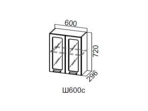 Ш600с/720 Шкаф навесной 600/720 (со стеклом) в Чёрмозе - chyormoz.магазин96.com | фото