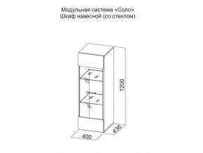 Шкаф навесной (со стеклом) в Чёрмозе - chyormoz.магазин96.com | фото