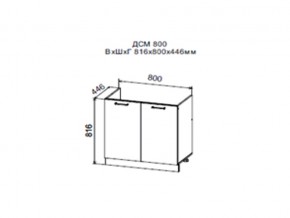 Шкаф нижний ДСМ800 под мойку в Чёрмозе - chyormoz.магазин96.com | фото